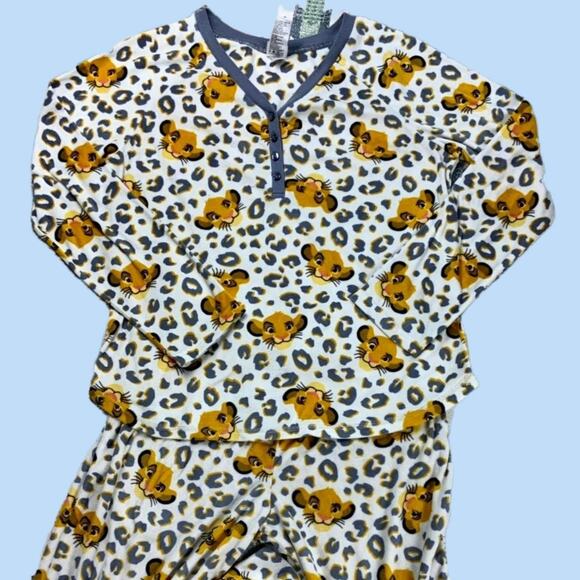 Disney Lion King Simba Leopard Print Pajama Set - Picture 1 of 4